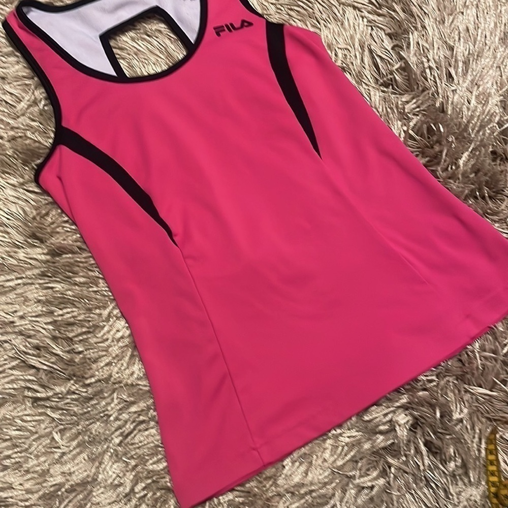 FILA Pink Fitted Tank Small - Picture 2 of 7